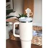 Flowers Straw Cover Cap For Cup,Silicone Material Straw Topper Dust-Proof Reusable Straw Tip Covers, Suitable For Decoration All Beautiful Sippy Cupsm