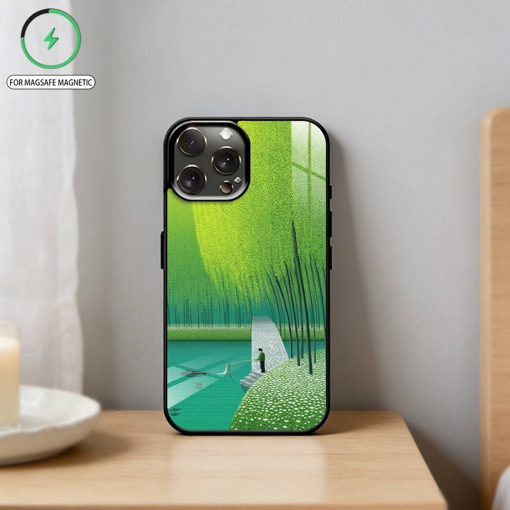 

H-Human And Natural Scenery Phone Case For iPhone17,16,15,14,13,12,11 Plus,Pro Max Magnetic For Magsafe Wireless Charging iPhone13