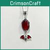 Gothic Vampire Bat Necklace With Crystal Pendant For Women Summer Fashion