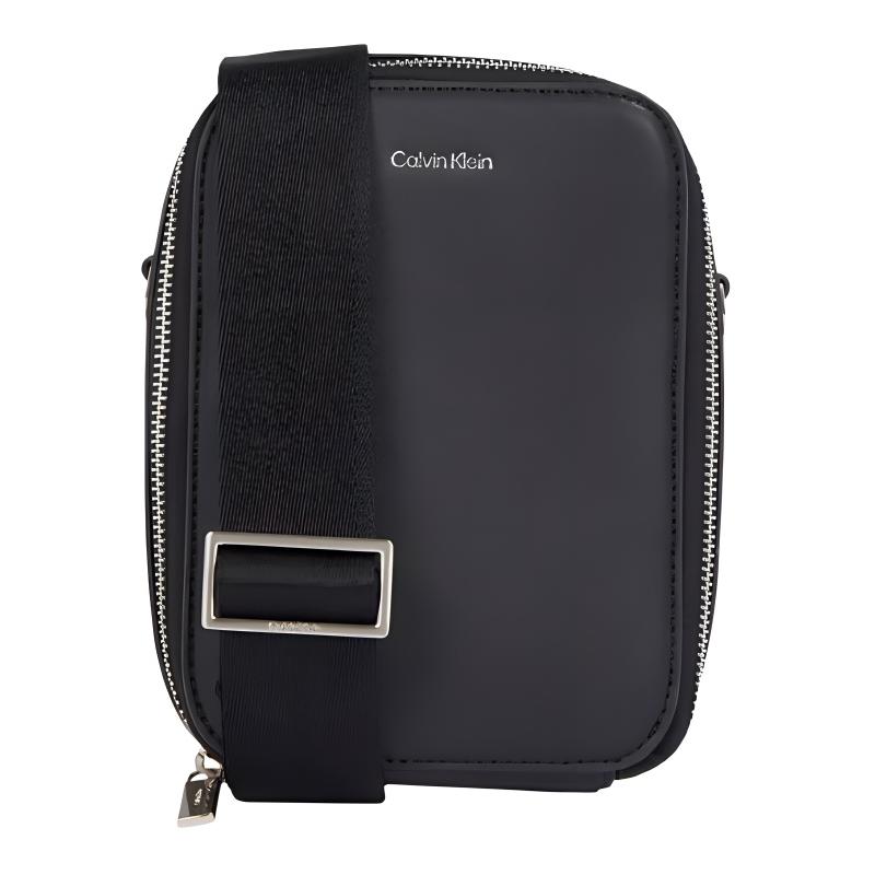 Calvin Klein Printed Logo Recycled Polyester Shoulder Bag Men s Black чёрный