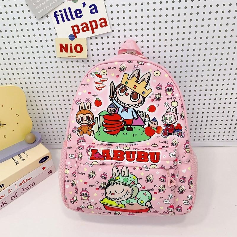 Adorable Bubble Mart Labubu Children Backpack Lightweight Nylon For School And Outdoor Fun