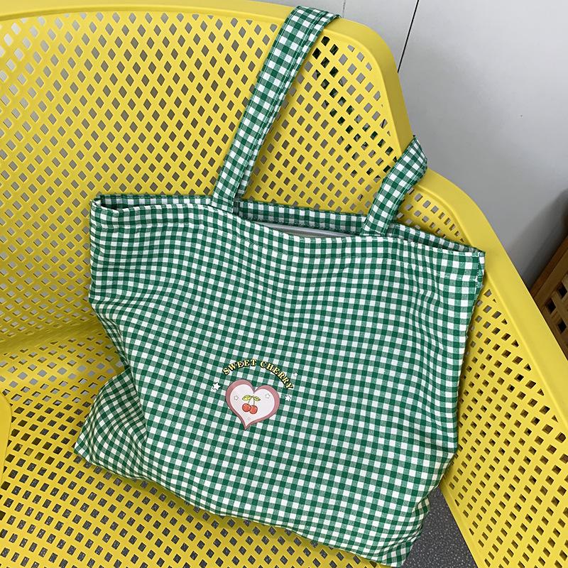 

Новий літній рюкзак у червоно-білу клітку: Корейський, свіжий, літературний світ для модних студентів