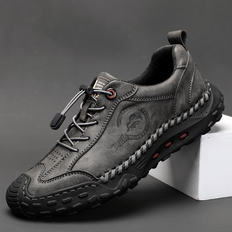 Retro Cow Leather Shoes Men Loafers Handmade Casual Leather Shoes Moccasins Men Flats Shoes