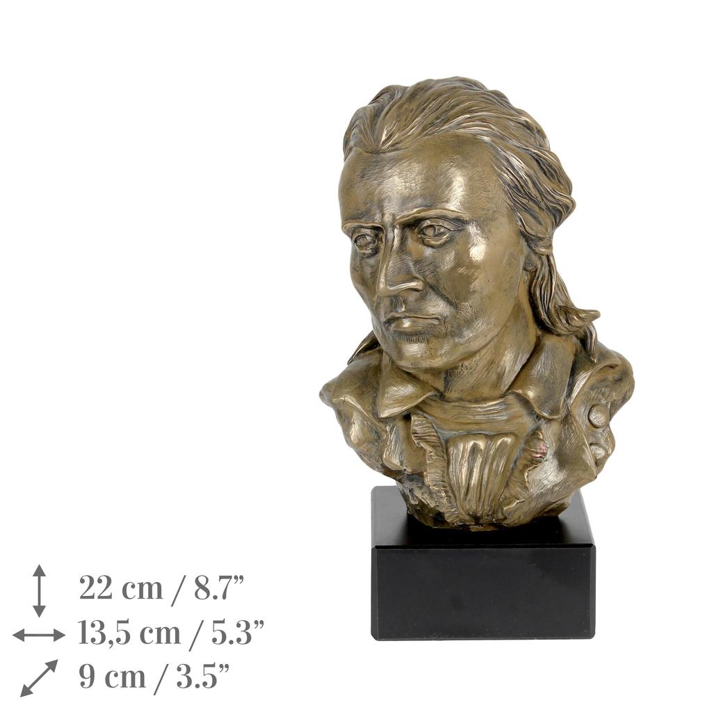 Friedrich Schiller - Marmorbüste, Statuette einer berühmten Persönlichkeit, Dekoration für Büro, Schule und Hotel von der Marke Art-Dog