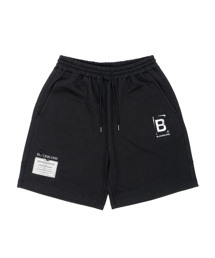 BLACKBLOND Vividi Vintage Clash Sweat Shorts (Black)