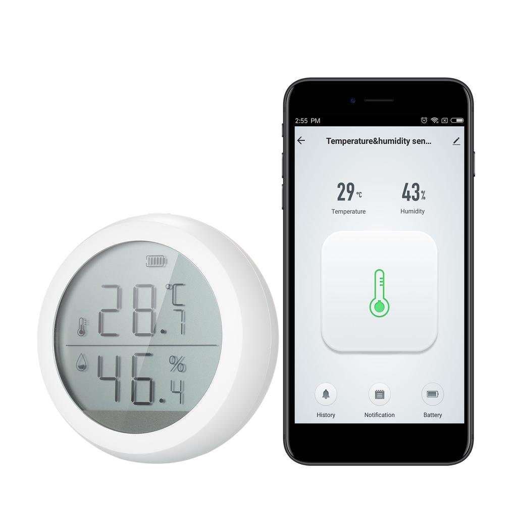 WiFi Thermometer Hygrometer Smart Humidity Temperature Sensor Gauge with App Notification Alert for Home