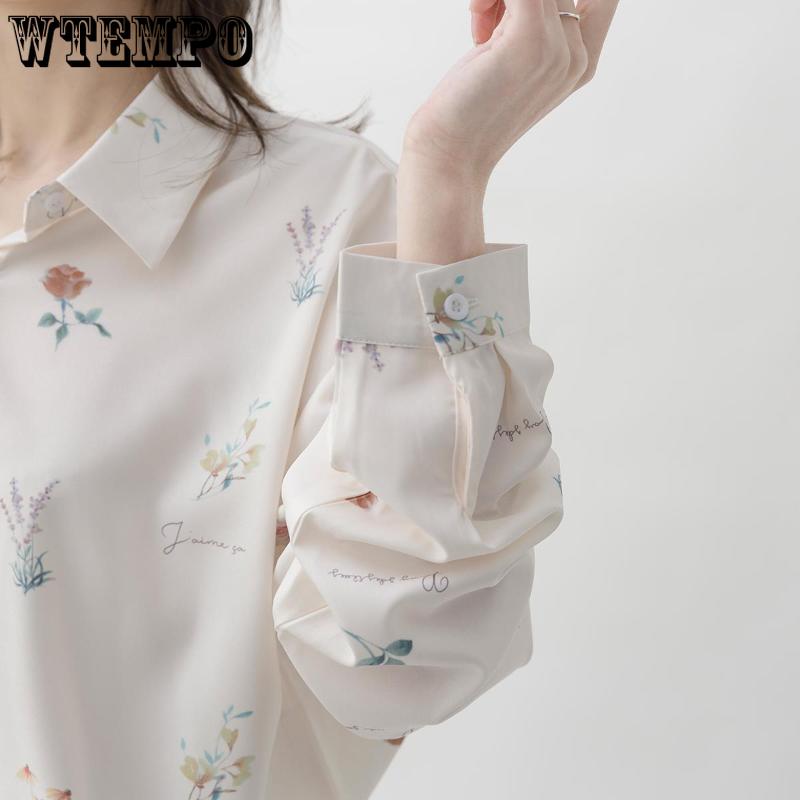 Spring and Autumn Women's White Shirt A Small Number of Clothes with A Sense of Design Cool Style Chiffon Shirt with Long Sleeves