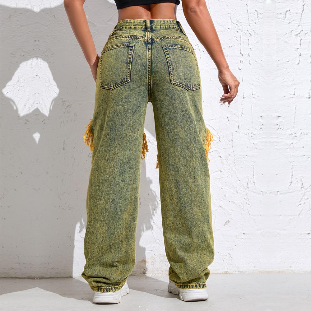 Shascullfites Melody Ripped Women's Blue Jeans Hip-hop Style Fashion Vintage Streetwear Y2K Wide Leg Jeans Baggy Denim Pants