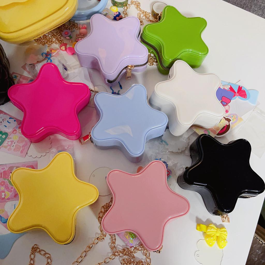 Star Appearance Heartshaped Pvc Cute Jelly Crossbody Bag For Casual Travel