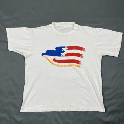 Vintage 90s Operation Desert Storm T-shirt Size L Single-Stitch USA 1991 White