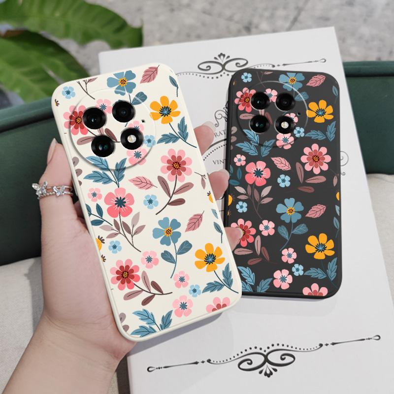Flowerstalk Flower Phone Case For Oneplus 15 15R 13 13R 12 12R 11 10 10T 9R 9RT 9 8T 8 7T Pro Liquid Silicone Cover
