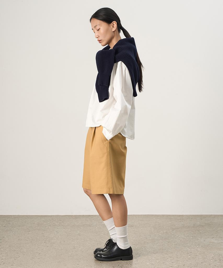 Leopeusaideuhwaiteulabel Cozy Bermuda Pants Mustard