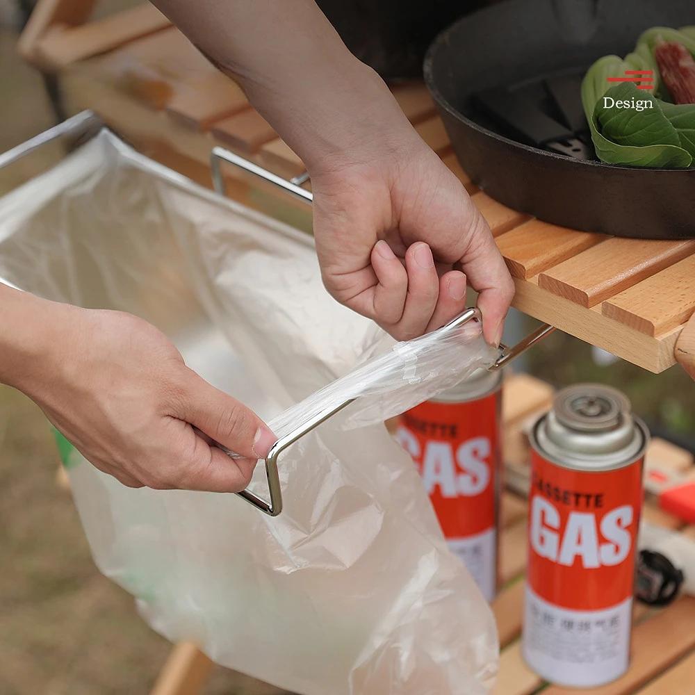 2024 New Outdoor Garbage Rack Kitchen Hanger Bucket Dormitory Camp To Receive Garbage Bag Hanging Bracket