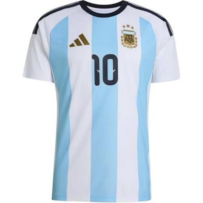 Camiseta de Fútbol Argentina Versión Fan Messi Local Cuello Redondo Corte Ajustado Manga Corta Unisex tops KT0387