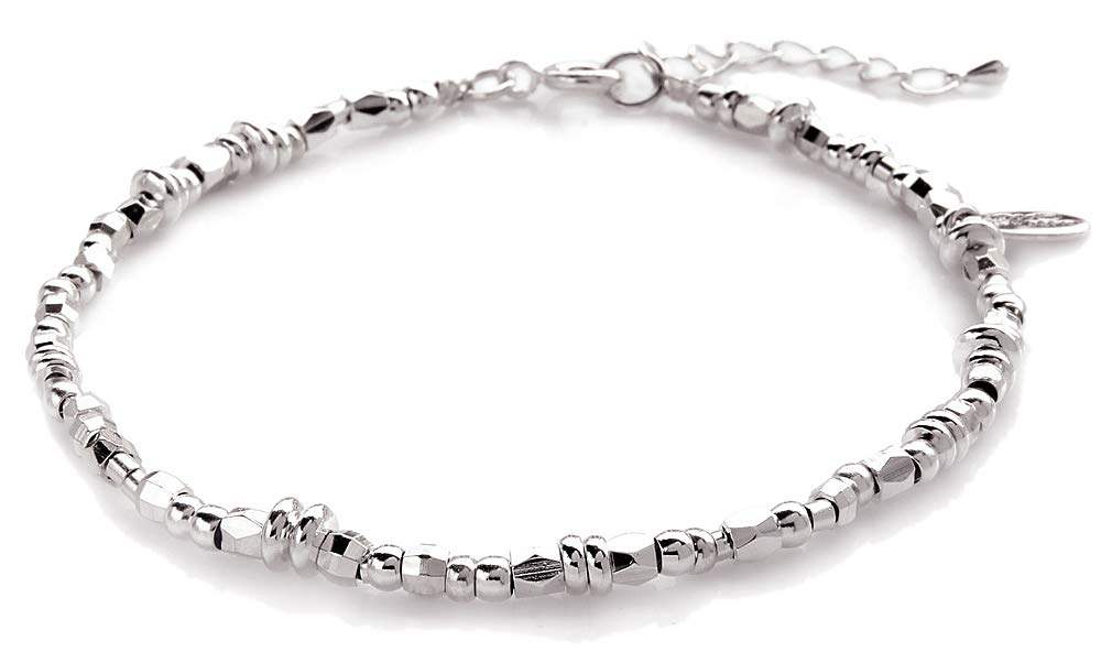 

Браслет на щиколотку с бусинами из металла в виде перьев, окружность стопы примерно [2ШТУКИ] voso0009-3 (Вокка) Мужские 20-23см (С-3)Серебряный