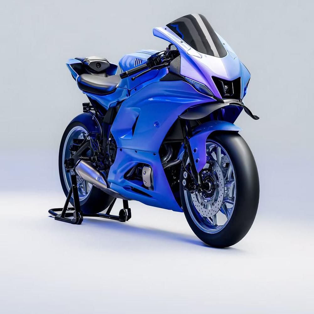 For YAMAHA R7 2022-2025 Motorcycle Beak Winglet Downforce Naked ABS Plastic Frontal Spoilers Front Lower Lip Spoiler Fixed Wing