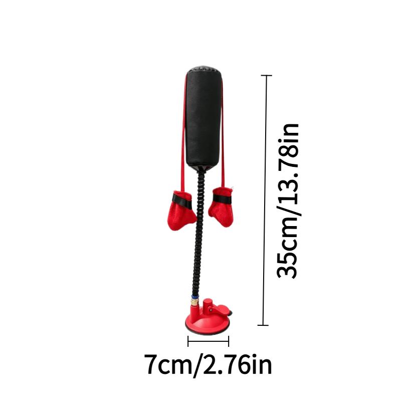 Upgraded Durable Punching Suction Cup Cat Toy, Spring-Loaded Cat Boxing Bag with Gloves, Interactive Cat Boredom Relief Toy