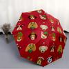 1pc Christmas Dogs Automatic Umbrella - Automatic Opening And Closing, Sturdy Iron Frame, Formal Occasions yy251018199