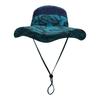 Tactical round-brimmed hat outdoor camping hiking sun protection hat jungle camouflage bucket hat big brim visor hat man