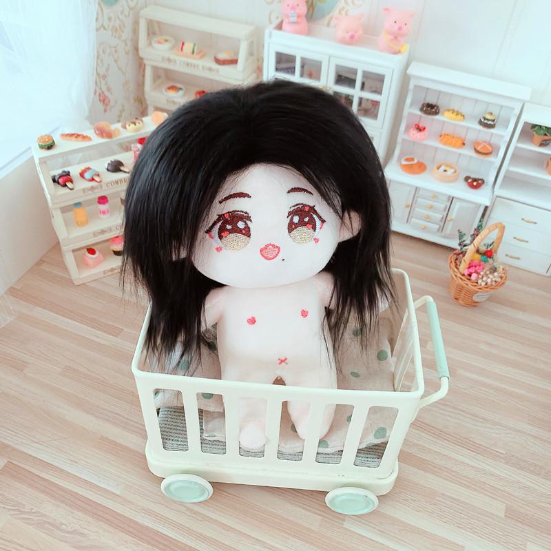20cm Kawaii Plush Cotton Doll Idol Stuffed Super Star Figure Dolls No Attribute Curly Hair Crying Doll Can Change Clothes Gift