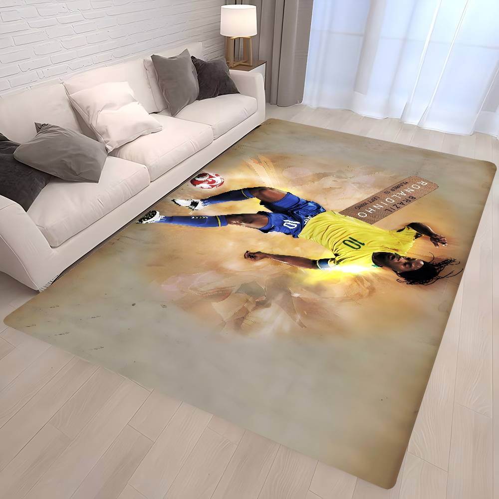 R-Ronaldinho Sport Football Star Door Mat Kids Room Bedroom Decoration Balcony Anti-Slip Doormat Living Room Doormat Area Rug