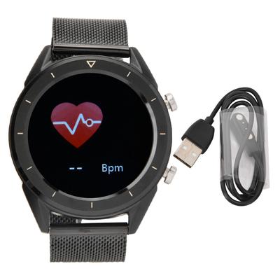 1.54-inch Full Screen Waterproof Bluetooth Smart Sports Touch Smartwatch(Black Steel Strap)