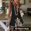 Women's Fashion Casual U-Neck Sleeveless Casual Dresses