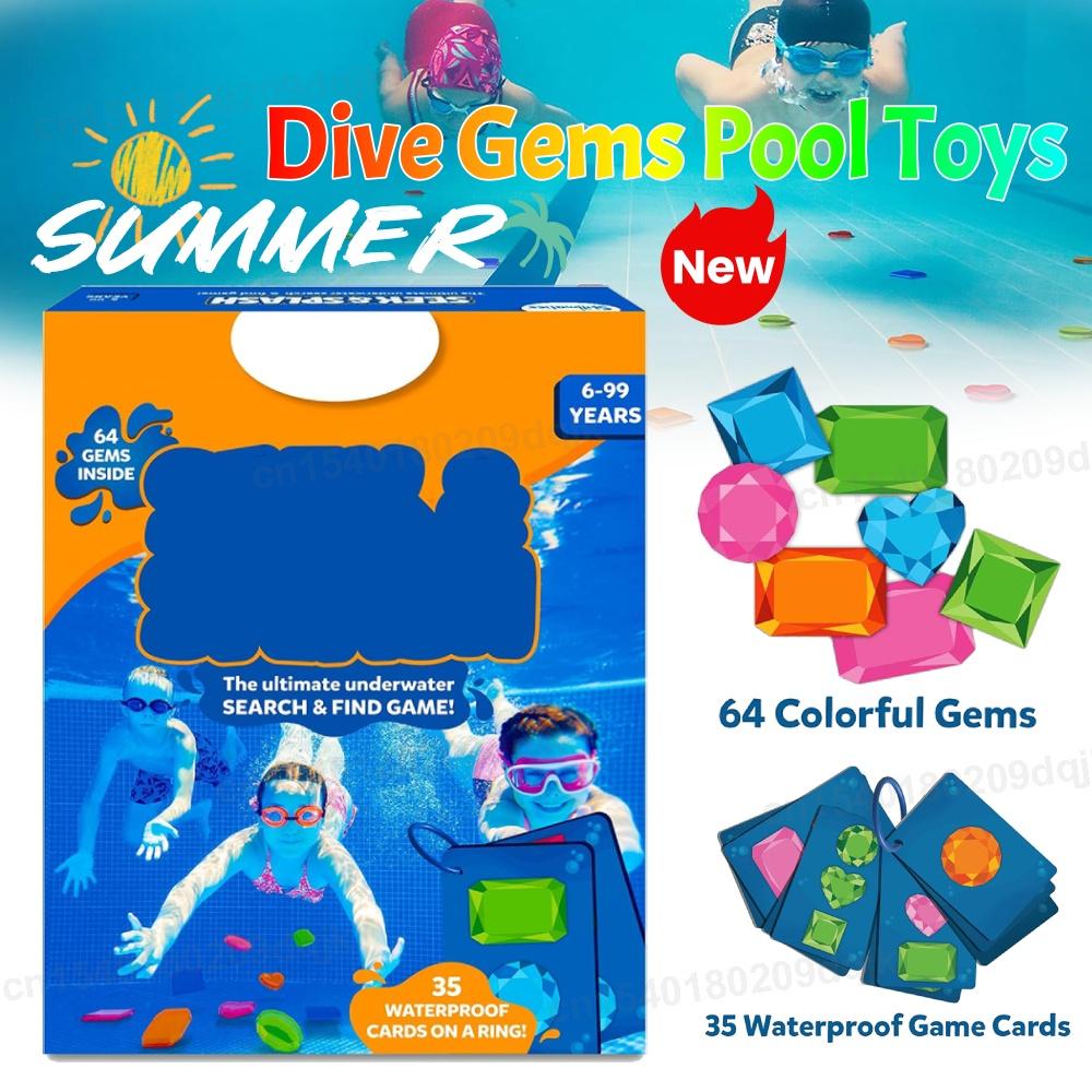 Dive Gems Pool Toys Colorful Gem Pool Diving Toys Kids Learning Games Outdoor Activities for Summer Pool Educational Underwater