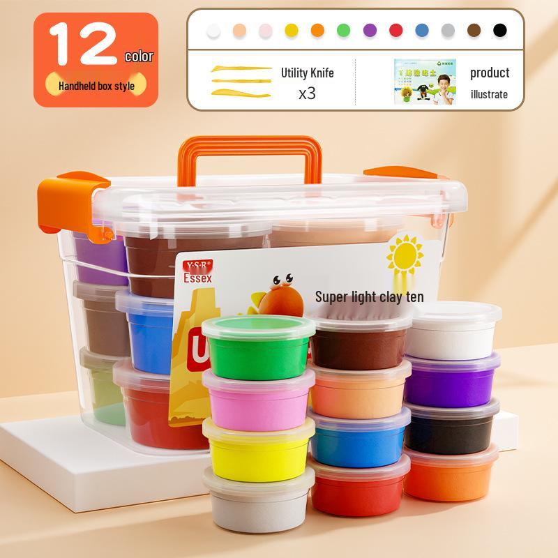 Eco-Friendly Children's Clay: 24-Color Super Light Plasticine for DIY Crafts