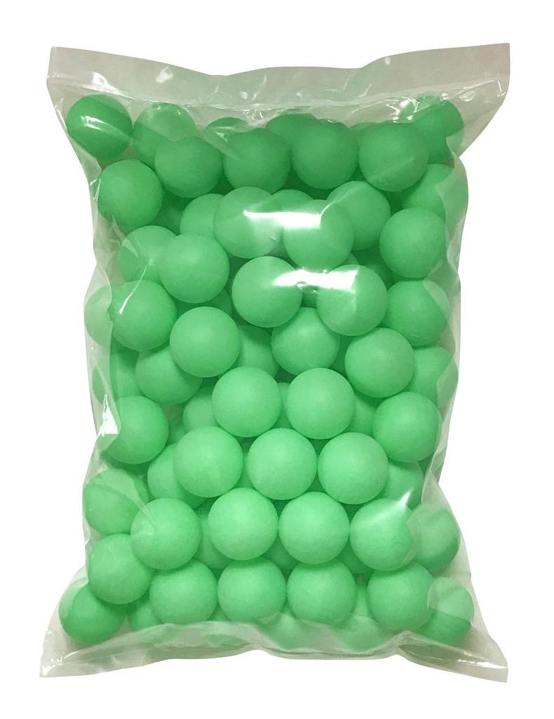 TAKASUE Ping Pong Balls for Recreation, Plastic Table Tennis Balls, Plain, Light Green, 100 Balls