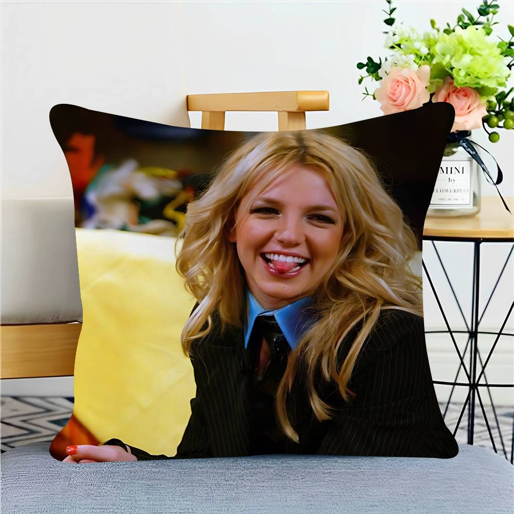 Singer B-Britney-Spears Personalized Picture Text Home Decorative Pillows Household Gifts 45x45cm