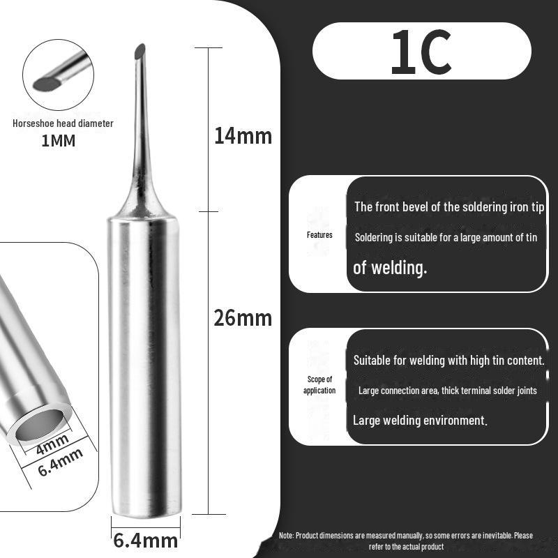 Soldering Iron Tips: K-Type, Knife, Horseshoe, I-Tip, Internal Heat B-Tip, 936 Series, 900 Pointed.
