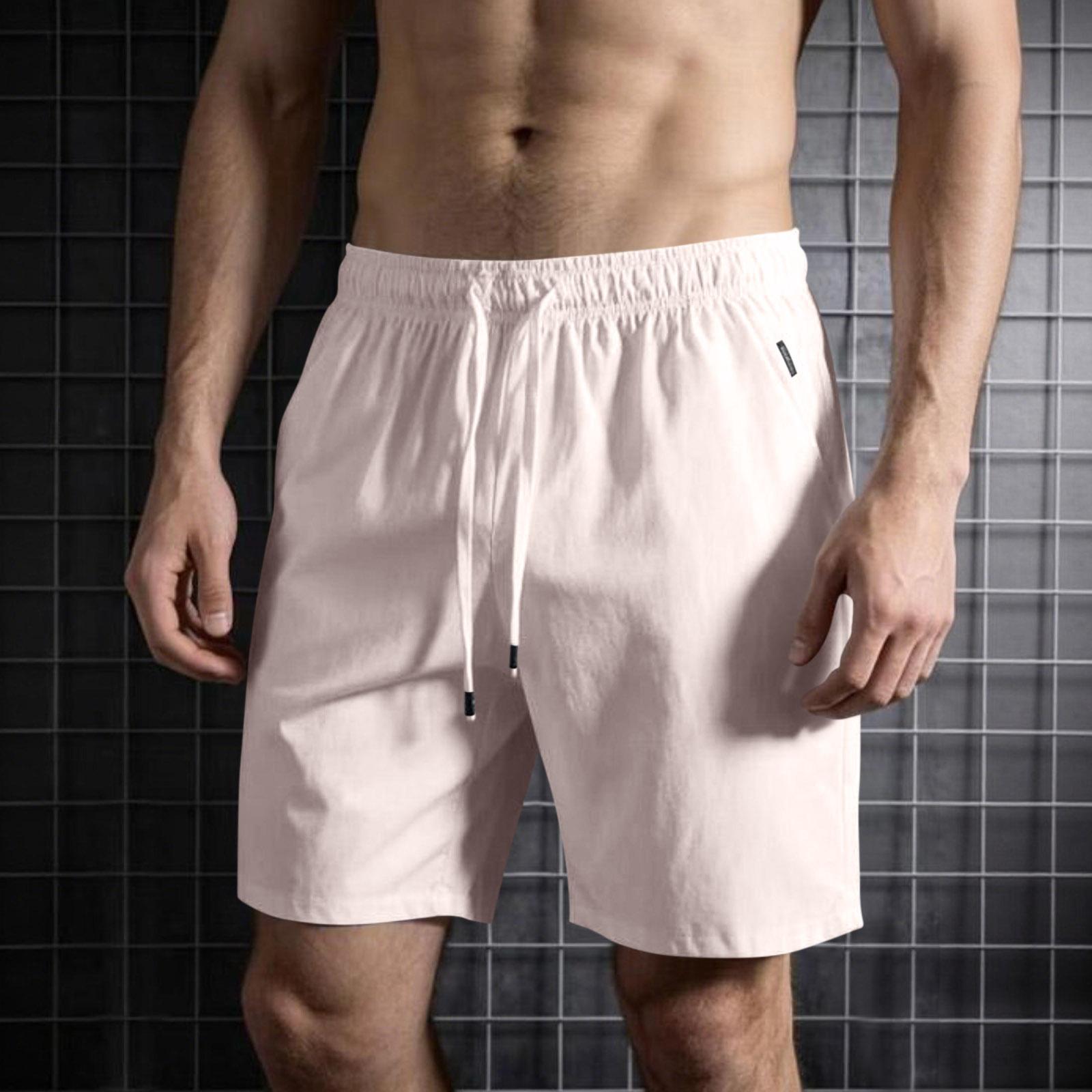 

Men s Summer Drawstring Shorts Casual Loose Fit Lightweight Breathable Beach Sport Shorts with Elastic Waistband and Side Pockets XXXXL