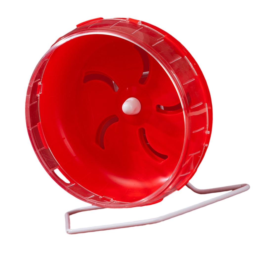 Silent Hamster Exercise Roller Toy Running Wheel Plastic for Small Pet with Stable Base Funny Pet Cage Entertainment Toy