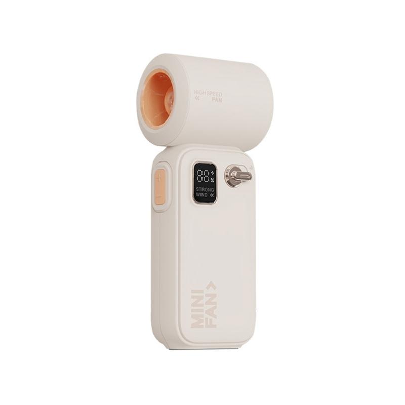 

High Speed USB Rechargeable Fan Outdoor Portable Handheld Powerful Turbos Fan Outdoor Light Weight Coolers Enduring бежевий
