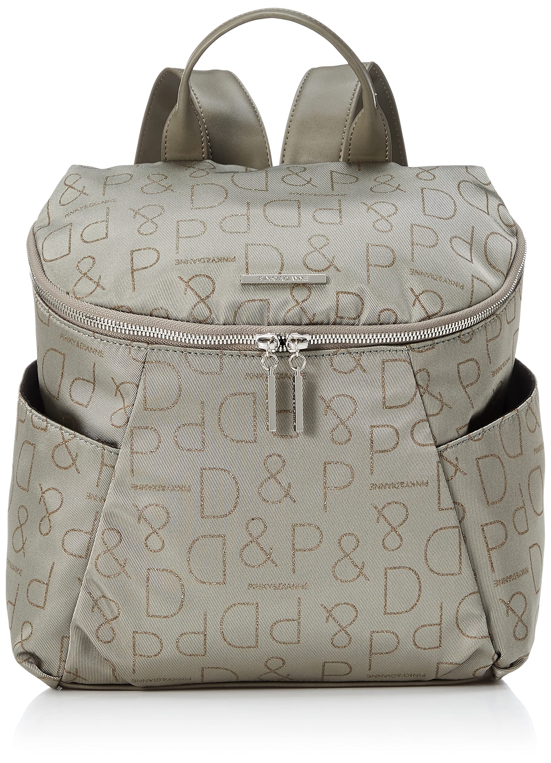 

Pinky and Diane Backpack Glittery logo made of Japanese clean and for cute and gray [Stardust] print, nylon, lightweight, casual, women, mature, сірий колір
