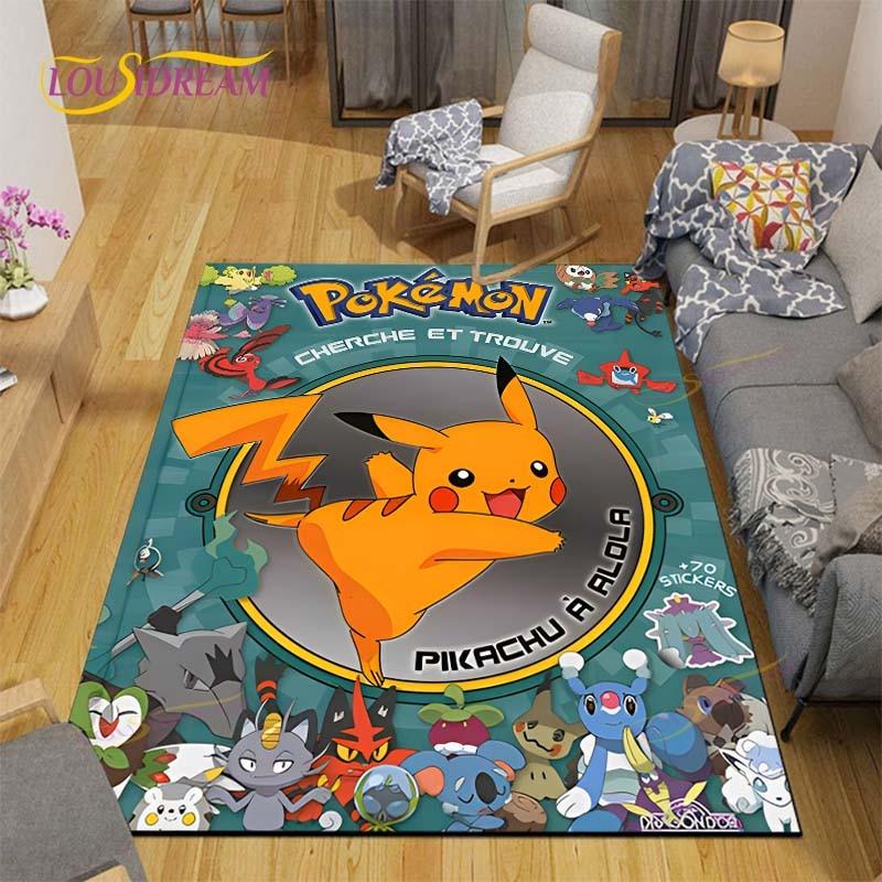 Χαλί Pokemon Χαλί Anime Παιδικά Χαλιά Σαλόνι Τραπεζάκι τσαγιού Χαλί Υπνοδωματίου Πλενόμενα Χαλιά Δαπέδου Χαλί Οικιακής Χρήσης Χαριτωμένο Χαλί