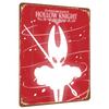 Hollow Knight Character Silhouette Metal Wall Art Red Background Decorative Iron Painting for Game Fans