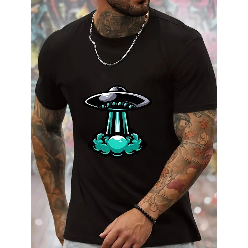 European Size [Men s Fashion T-Shirt] Summer Men s Fashion Pattern Short Sleeve T-Shirt with Letter Print S чёрный