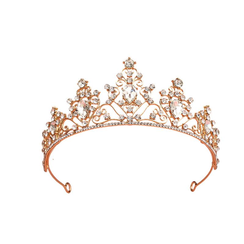 

Bridal Tiara Crown Wedding Dress Hair Accessories Stage Host Welcome Baroque Queen Birthday Jewelry Women