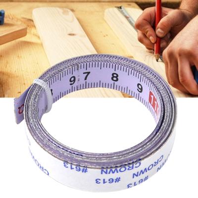 1/2/3/4/5/6m Self-adhesive Reverse Measuring Ruler Stainless Steel Tape Measure for Saw Tables