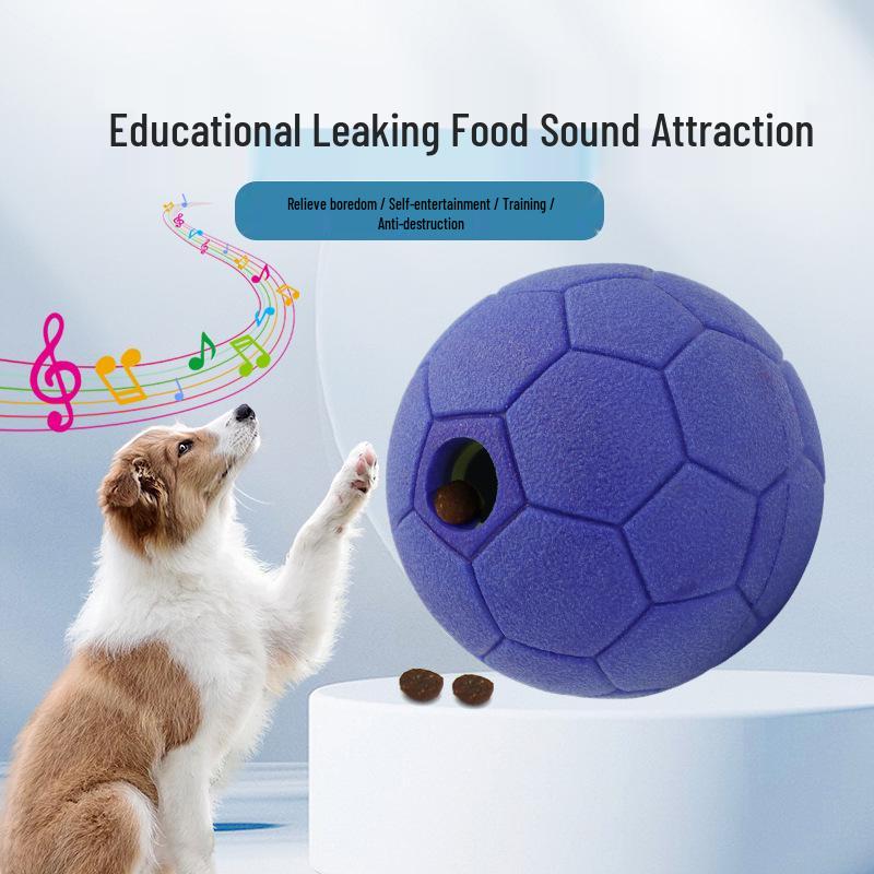 Durable Interactive Squeaky Ball Toy for Dogs & Cats: Chew, Bounce, and Feed