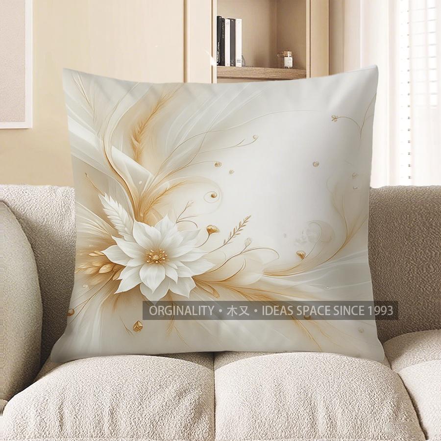 Home Decor Floral Swirls Pillow Cover For Elegant Home Pattern Cushion Cover Suitable For Sofa Bedroom Car Pillow Cover