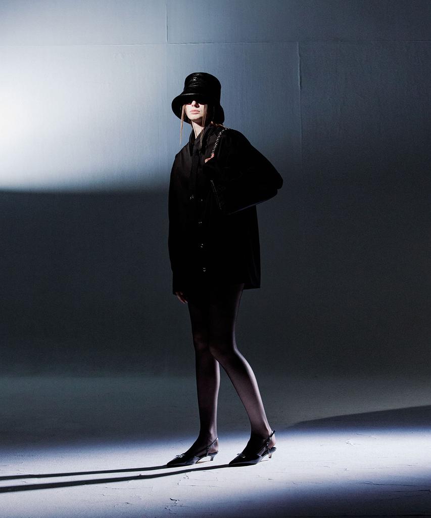 MORE THAN BLACK Leather Bucket Hat