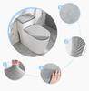 Stretch Velvet Toilet Lid Cover and Toilet Tank Lid Cover, Bathroom Toilet Lid Cover Set with Elastic Bottom, Machine Wash
