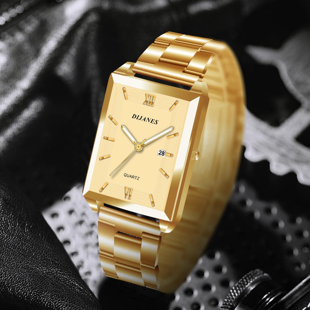 Neue platz herren uhr Stahl band Business herren uhr Quarzuhr männer casual Student uhr edelstahl uhr