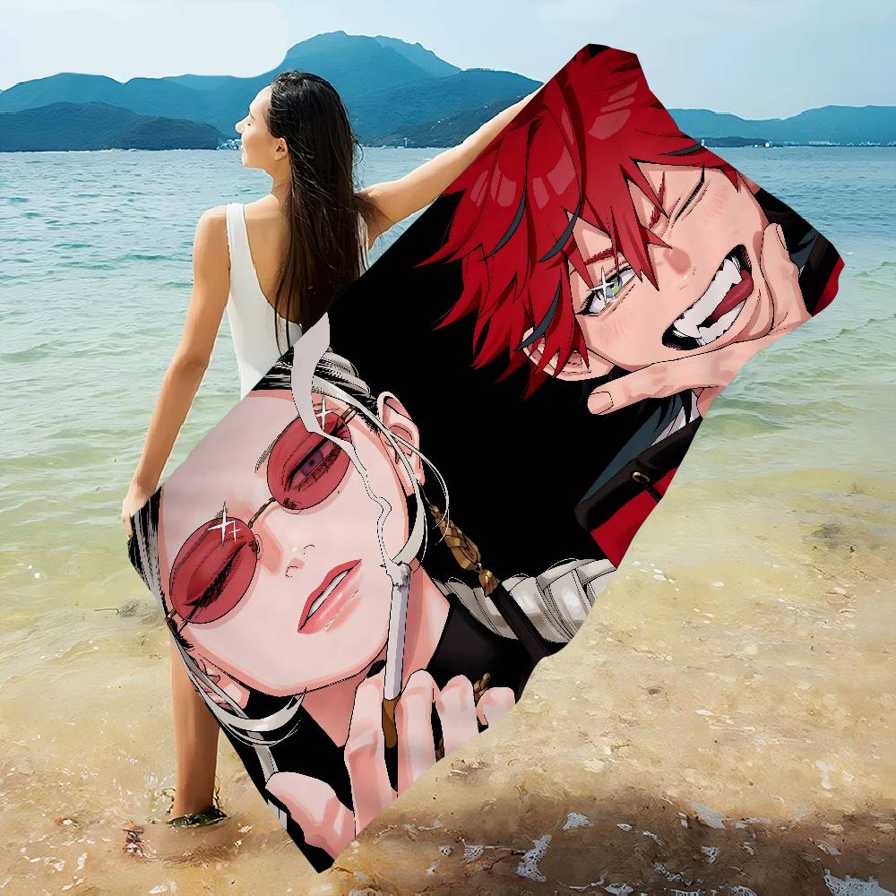 Anime G-GokurakugaiS Microfiber Blanket Quick Drying Beach Towels Oversized Printing Super Absorbent Pool Towel Blanket