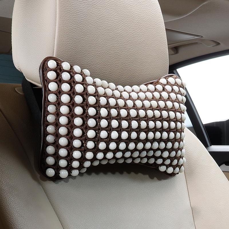 

1/2 шт., натуральные бусины Бодхи, подушка для шеи автомобиля, летняя крутая дышащая сетка, массажный подголовник, Стайлинг автомобиля, сиденье для дома и офиса, голова 1pcyo4