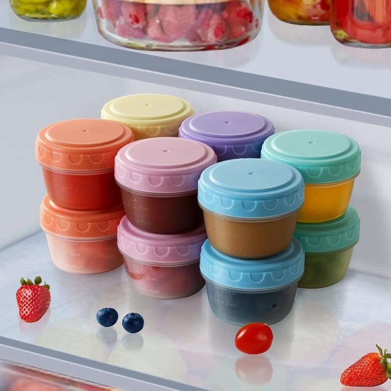 6/12PCS 2oz Salad Dressing Containers with Lids Leakproof Microwave Safe Sauce Cups for Lunch Box Picnics Meal Prep Kitchen Stor