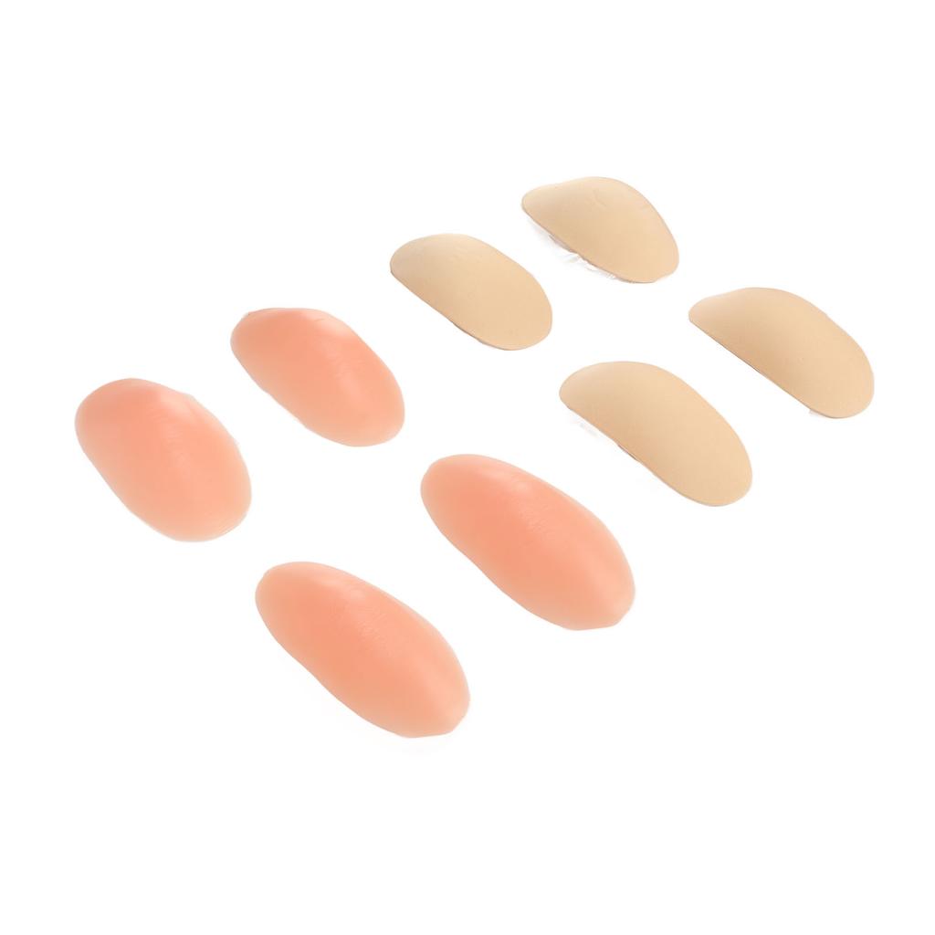 4 Pairs Shoulder Push Up Pads Silicone Sponge Adhesive Breathable Slip Resistance Reusable Shoulder Enhancer
